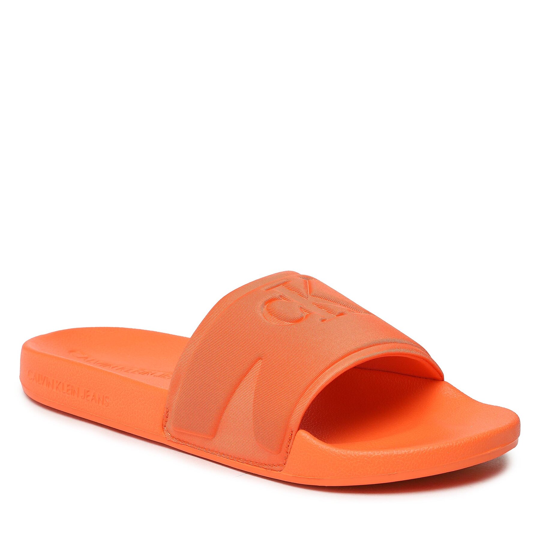 Pantoletten Calvin Klein Jeans Slide High/Low Frequncy YM0YM00661 Orange von Calvin Klein Jeans