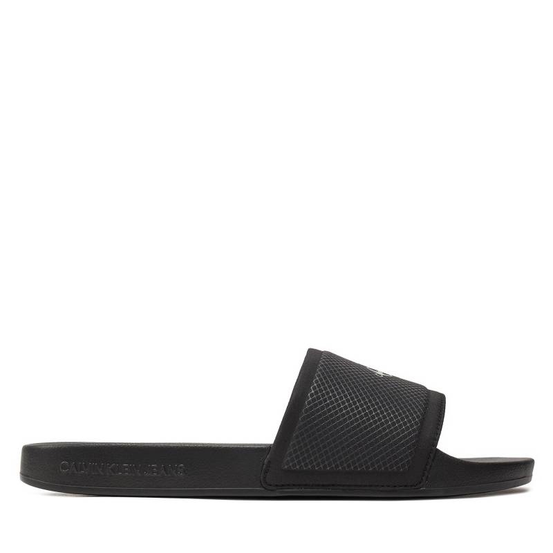 Pantoletten Calvin Klein Jeans Slide Institutional Metallic YM0YM01018 Schwarz von Calvin Klein Jeans