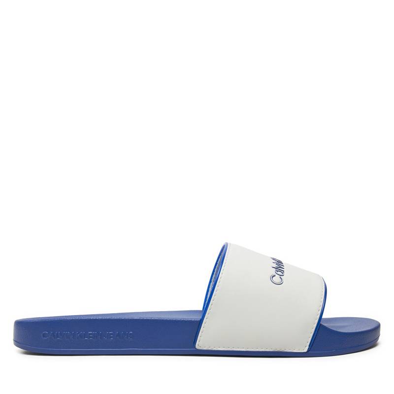 Pantoletten Calvin Klein Jeans Slide Institutional YM0YM01019 Weiß von Calvin Klein Jeans