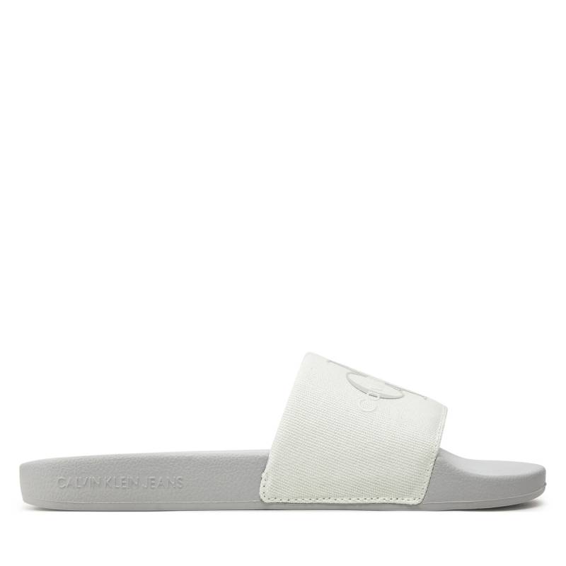 Pantoletten Calvin Klein Jeans Slide Monogram Co YW0YW00103 Écru von Calvin Klein Jeans