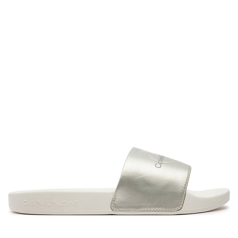 Pantoletten Calvin Klein Jeans Slide Ny Pearl YW0YW01243 Blau von Calvin Klein Jeans