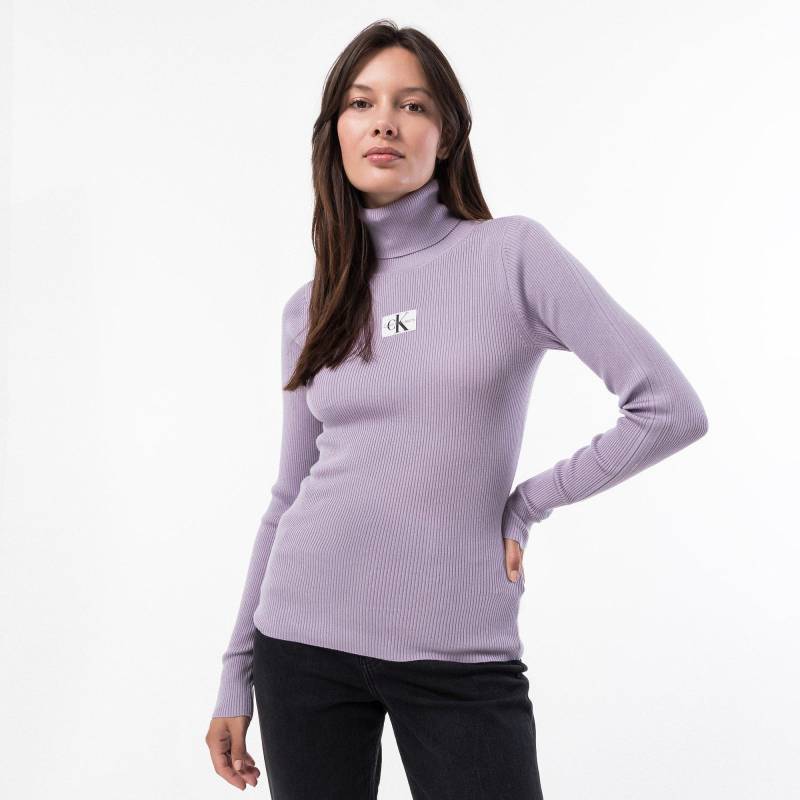 Pullover, Rollkragen, Langarm Damen Lila L von Calvin Klein Jeans