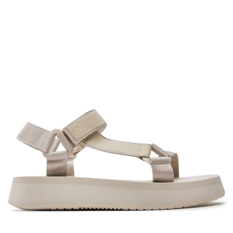 Sandalen Calvin Klein Jeans Sandal Velcro Webbing Dc YW0YW01353 Beige von Calvin Klein Jeans