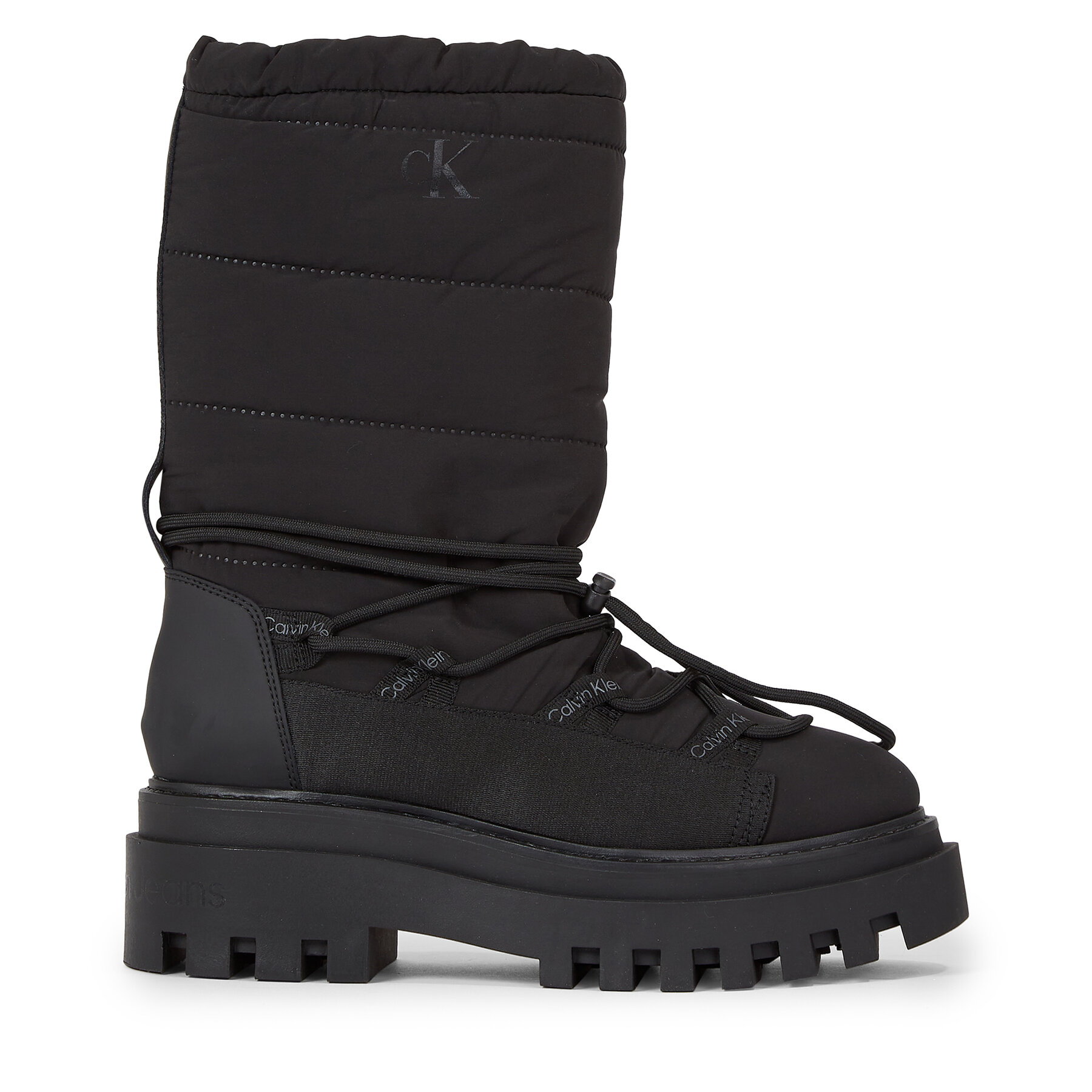 Schneeschuhe Calvin Klein Jeans Flatform Snow Boot Nylon Wn YW0YW01146 Schwarz von Calvin Klein Jeans