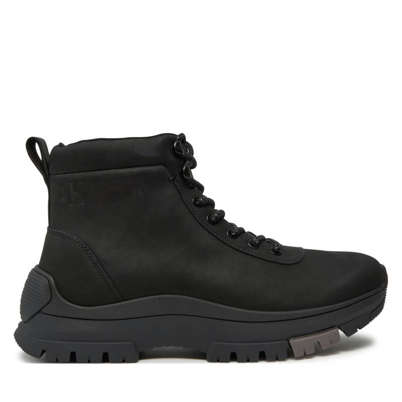 Schnürstiefeletten Calvin Klein Jeans Hybrid Wp Boot Laceup Rebellious YM0YM01077 Schwarz von Calvin Klein Jeans