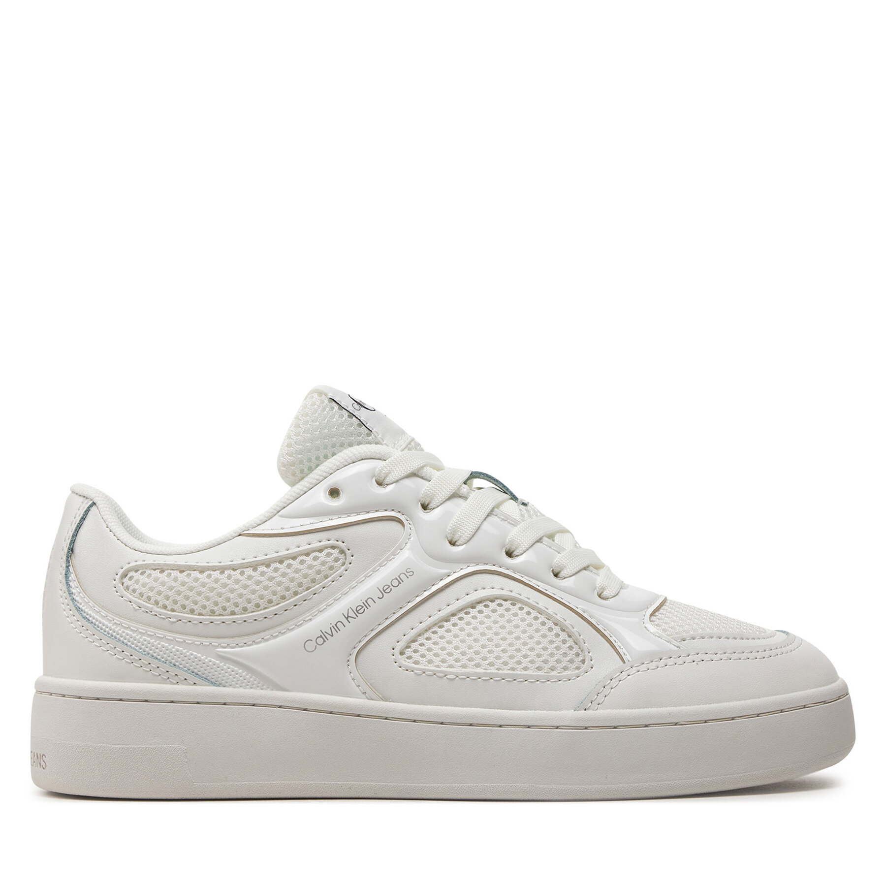 Sneakers Calvin Klein Jeans Basket Cupsole Low Mix In Met YW0YW01387 Weiß von Calvin Klein Jeans