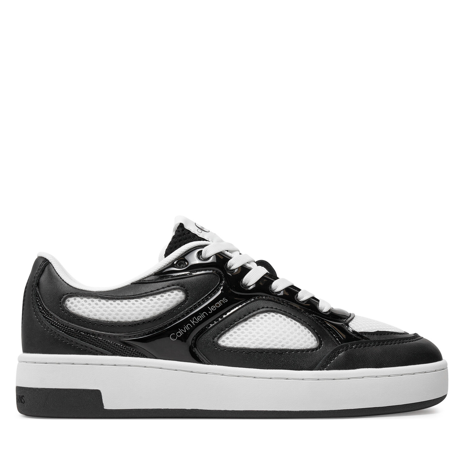 Sneakers Calvin Klein Jeans Basket Cupsole Low Mix In Met YW0YW01387 Schwarz von Calvin Klein Jeans