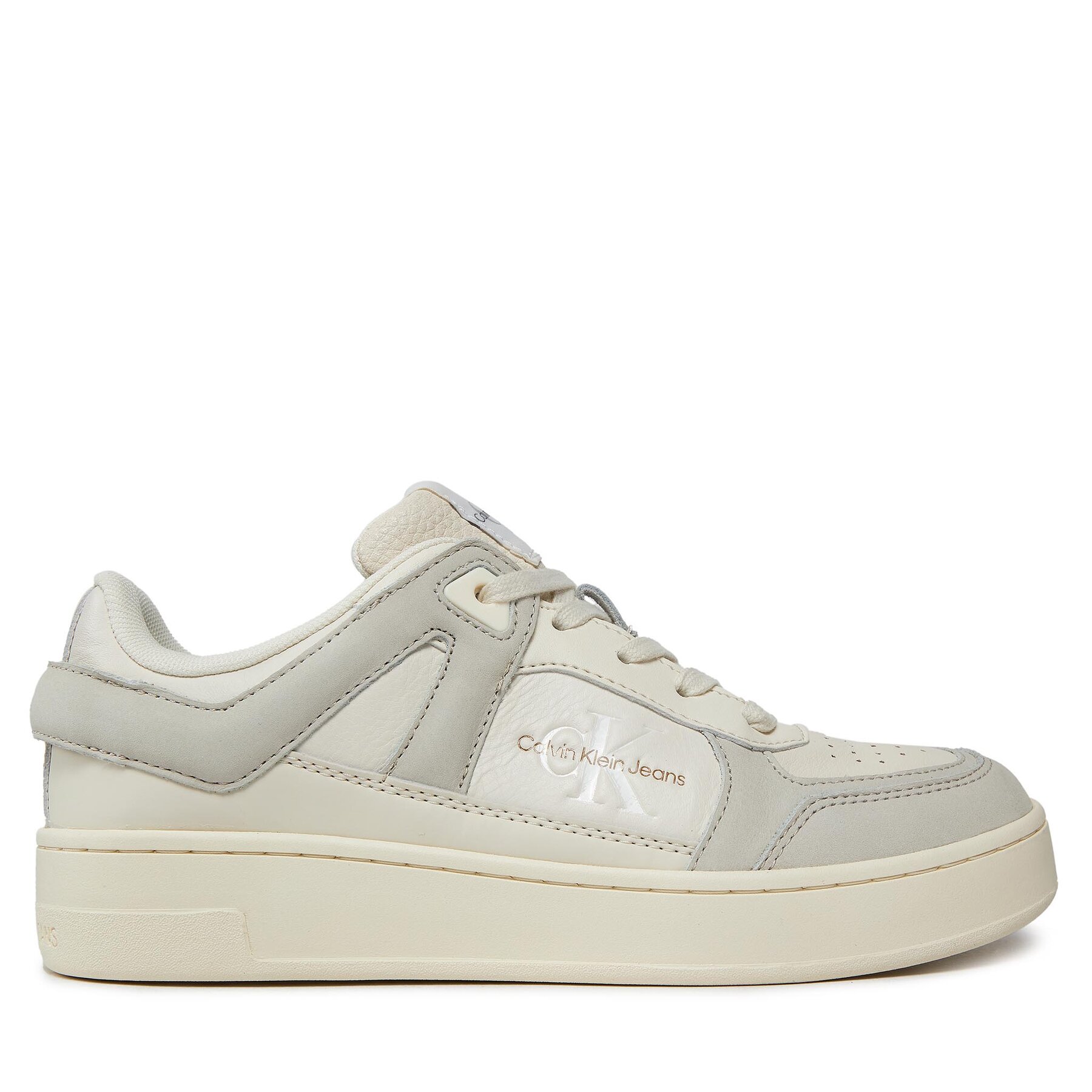 Sneakers Calvin Klein Jeans Basket Cupsole Low Mix Ml Fad YW0YW01301 Beige von Calvin Klein Jeans