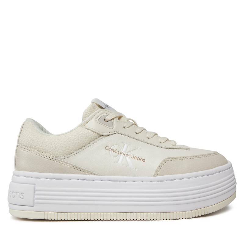 Sneakers Calvin Klein Jeans Bold Flatf Low Lace Mix Ml Fad YW0YW01316 Beige von Calvin Klein Jeans