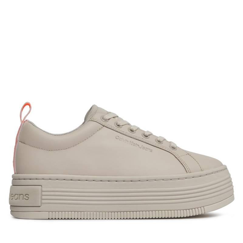 Sneakers Calvin Klein Jeans Bold Flatf Low Laceup Lth In Lum YW0YW01309 Beige von Calvin Klein Jeans