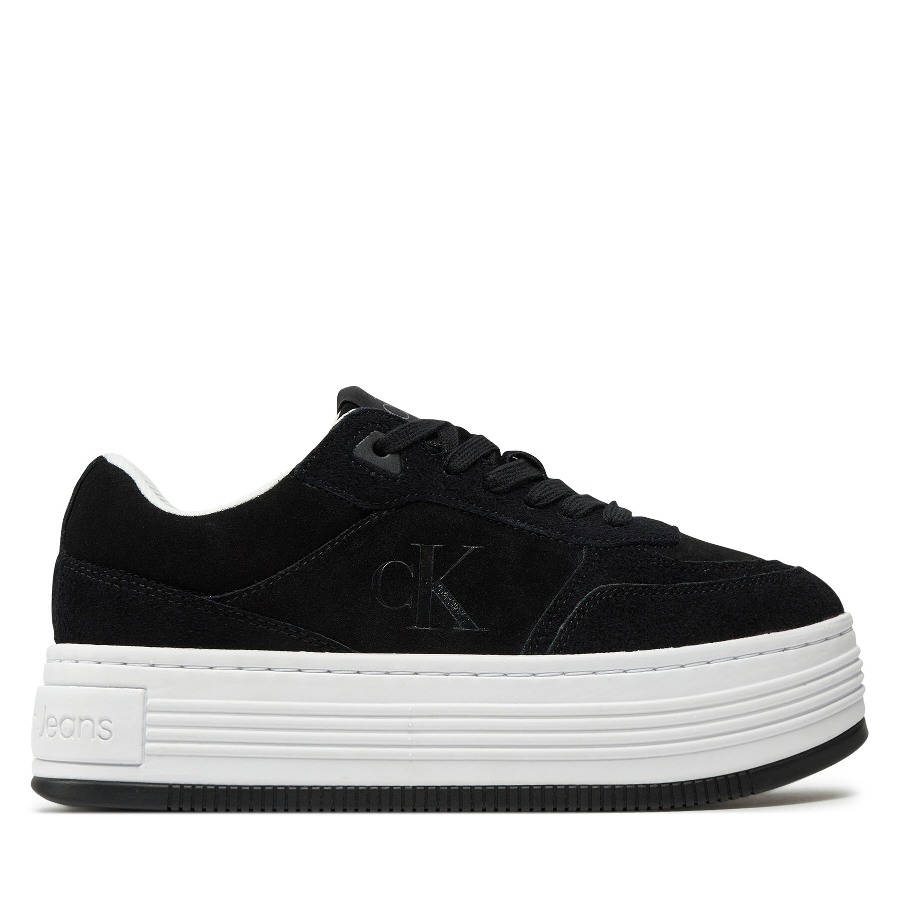 Sneakers Calvin Klein Jeans Bold Platf Laceup Low Mg Suede YW0YW01575 Schwarz von Calvin Klein Jeans