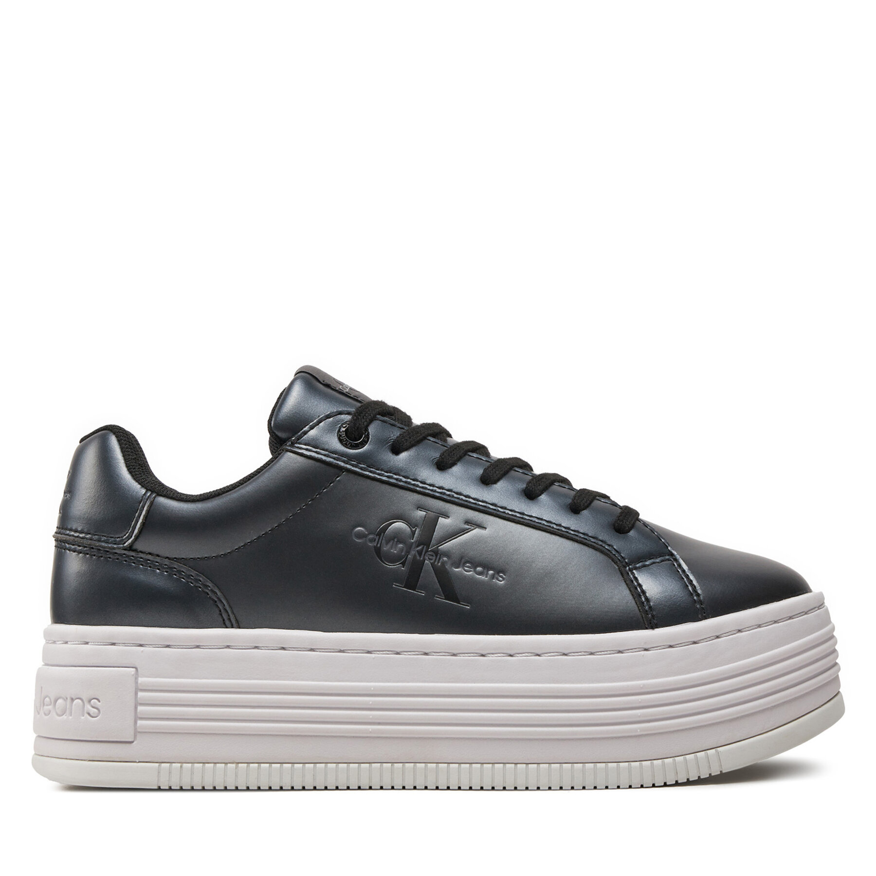 Sneakers Calvin Klein Jeans Bold Platf Low Lace Lth Ml Mtl YW0YW01464 Schwarz von Calvin Klein Jeans