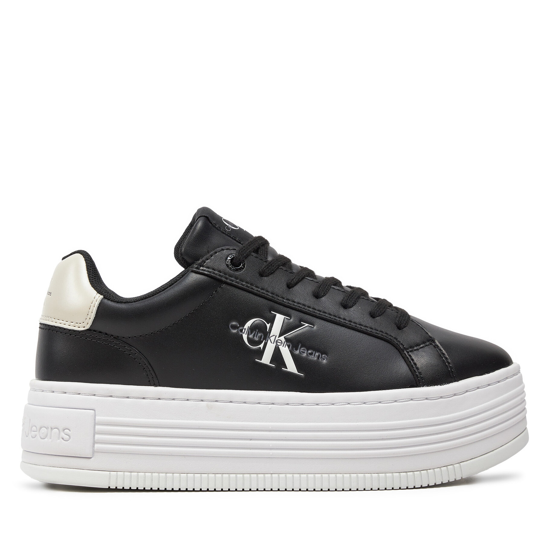 Sneakers Calvin Klein Jeans Bold Platf Low Lace Lth Ml Mtl YW0YW01516 Schwarz von Calvin Klein Jeans