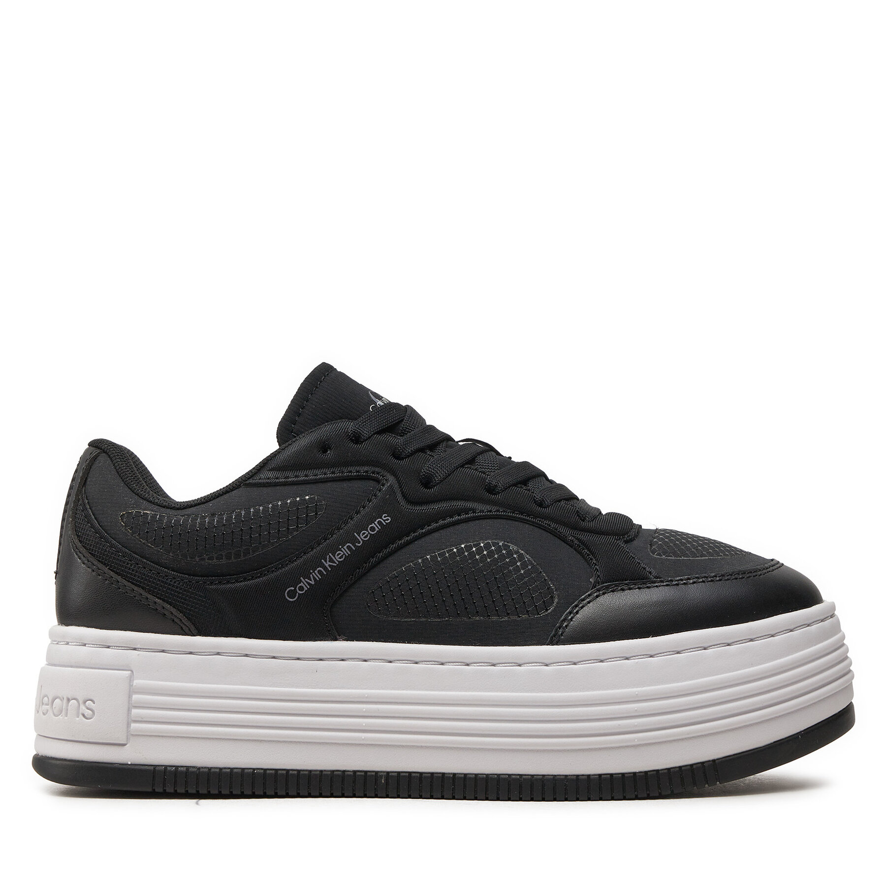 Sneakers Calvin Klein Jeans Bold Platf Low Lace Mix In Mtl YW0YW01471 Schwarz von Calvin Klein Jeans