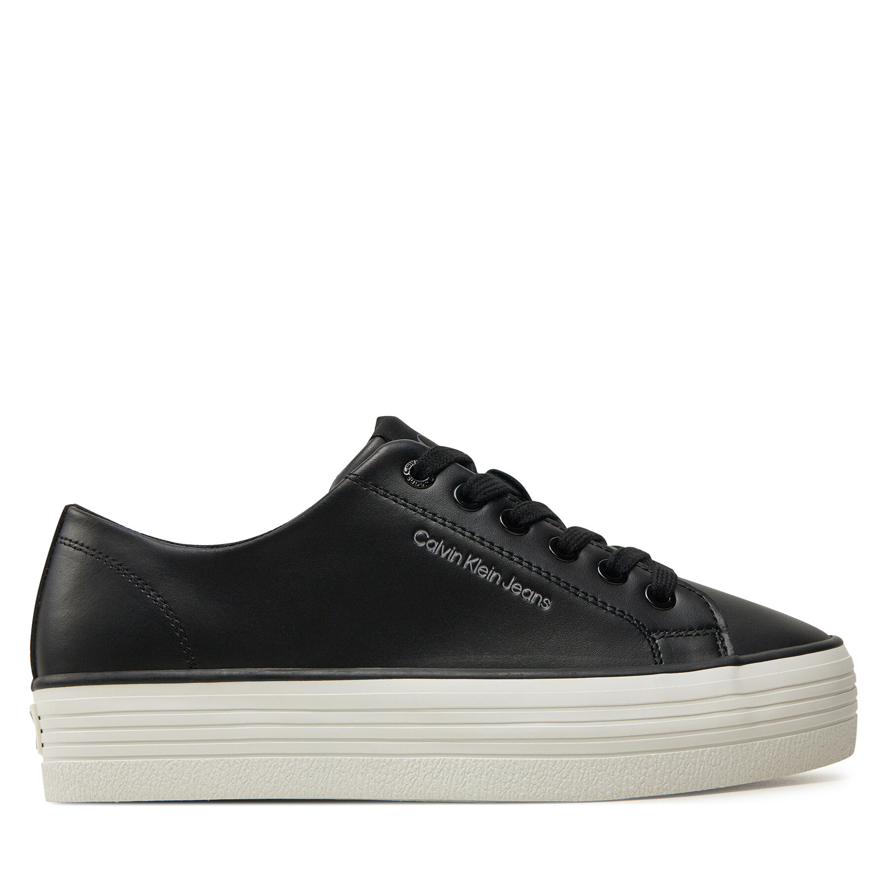 Sneakers Calvin Klein Jeans Bold Vulc Flatf Low Lth In YW0YW01633 Schwarz von Calvin Klein Jeans