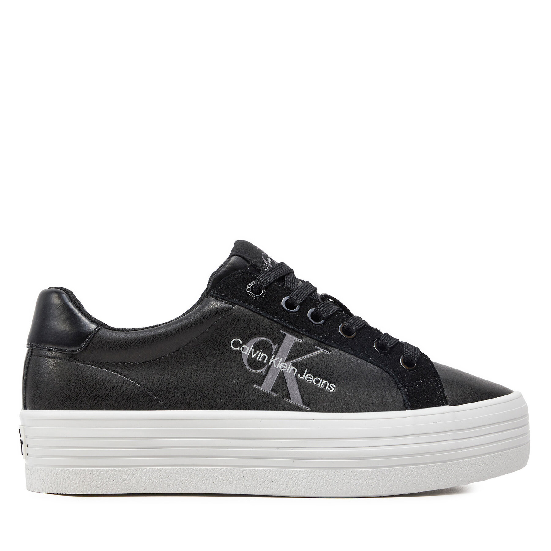 Sneakers Calvin Klein Jeans Bold Vulc Flatf Low Mix Ml Mtr YW0YW01492 Schwarz von Calvin Klein Jeans