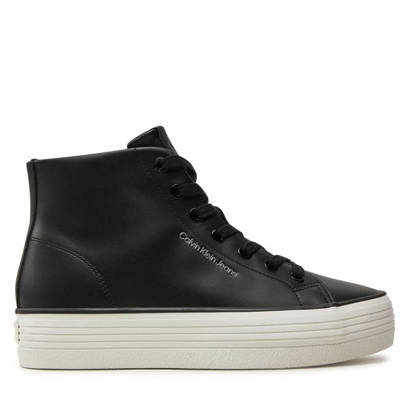 Sneakers Calvin Klein Jeans Bold Vulc Flatf Mid Lth In YW0YW01634 Schwarz von Calvin Klein Jeans