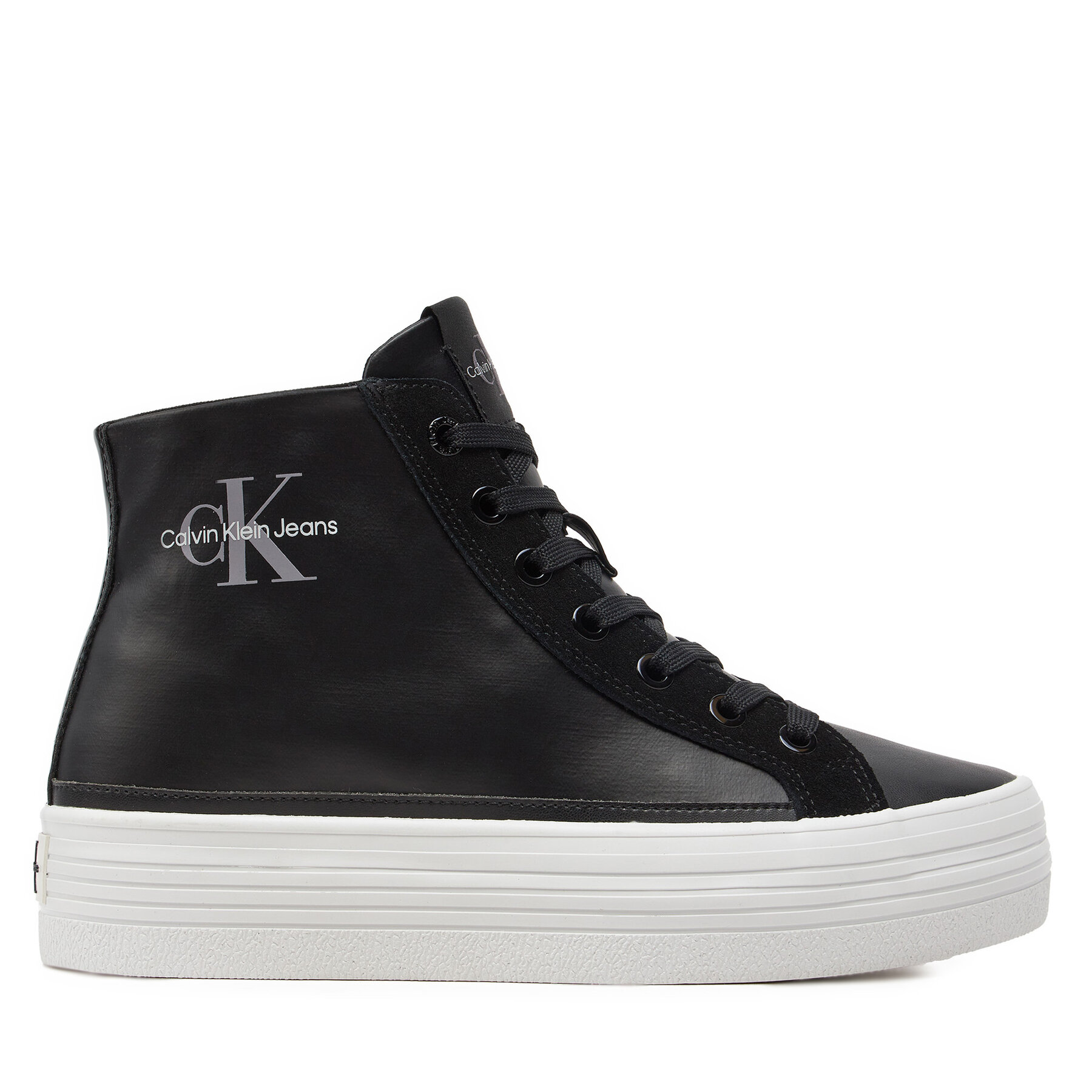 Sneakers Calvin Klein Jeans Bold Vulc Flatf Mid Mix Ml Mtr YW0YW01491 Schwarz von Calvin Klein Jeans