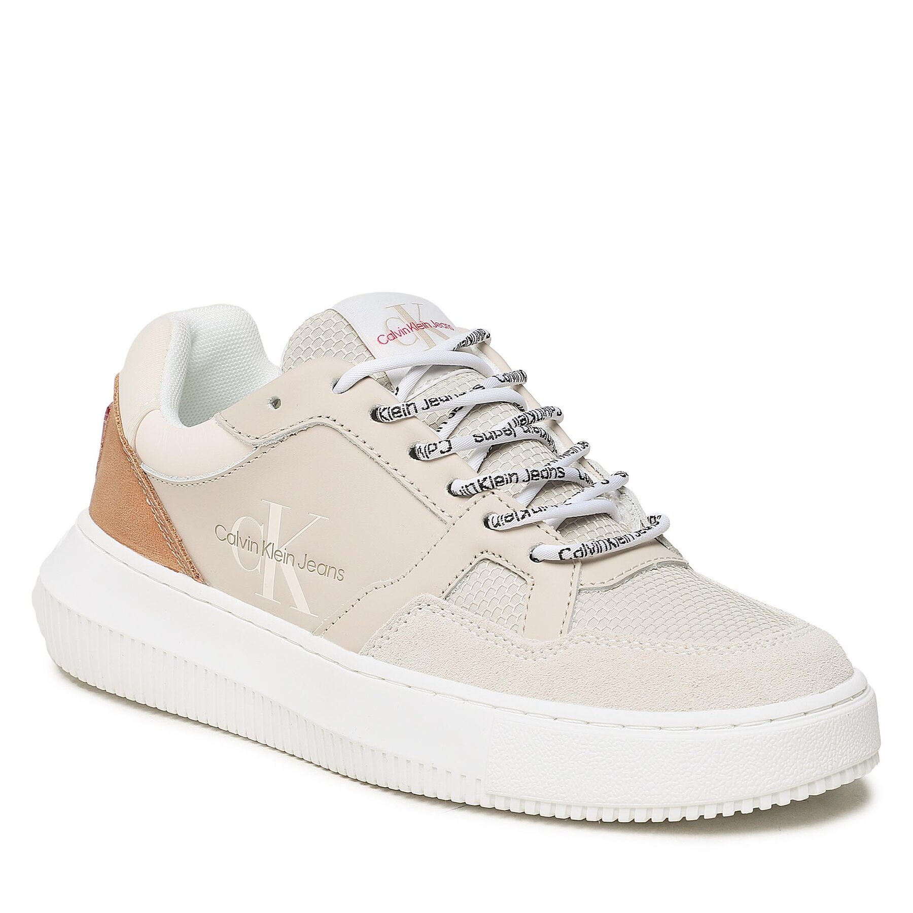 Sneakers Calvin Klein Jeans Chunky Cupsole Fluo Contrast YW0YW00925 Beige von Calvin Klein Jeans