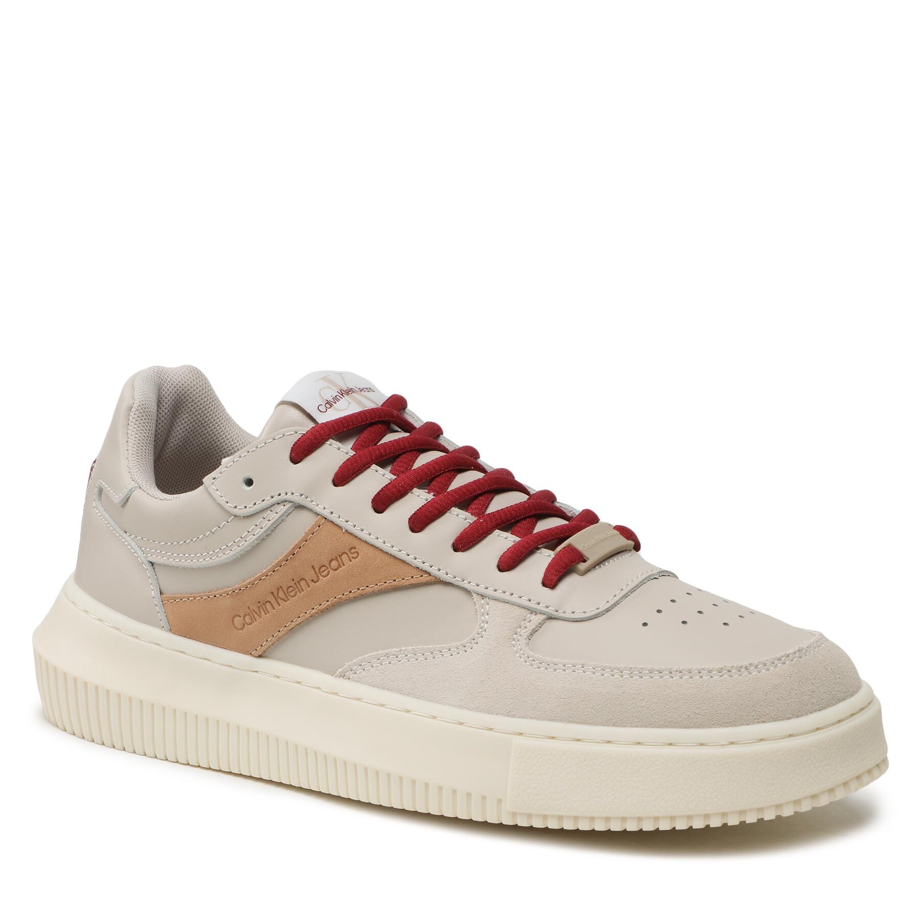 Sneakers Calvin Klein Jeans Chunky Cupsole Gel Backtab Fluo YM0YM00673 Beige von Calvin Klein Jeans