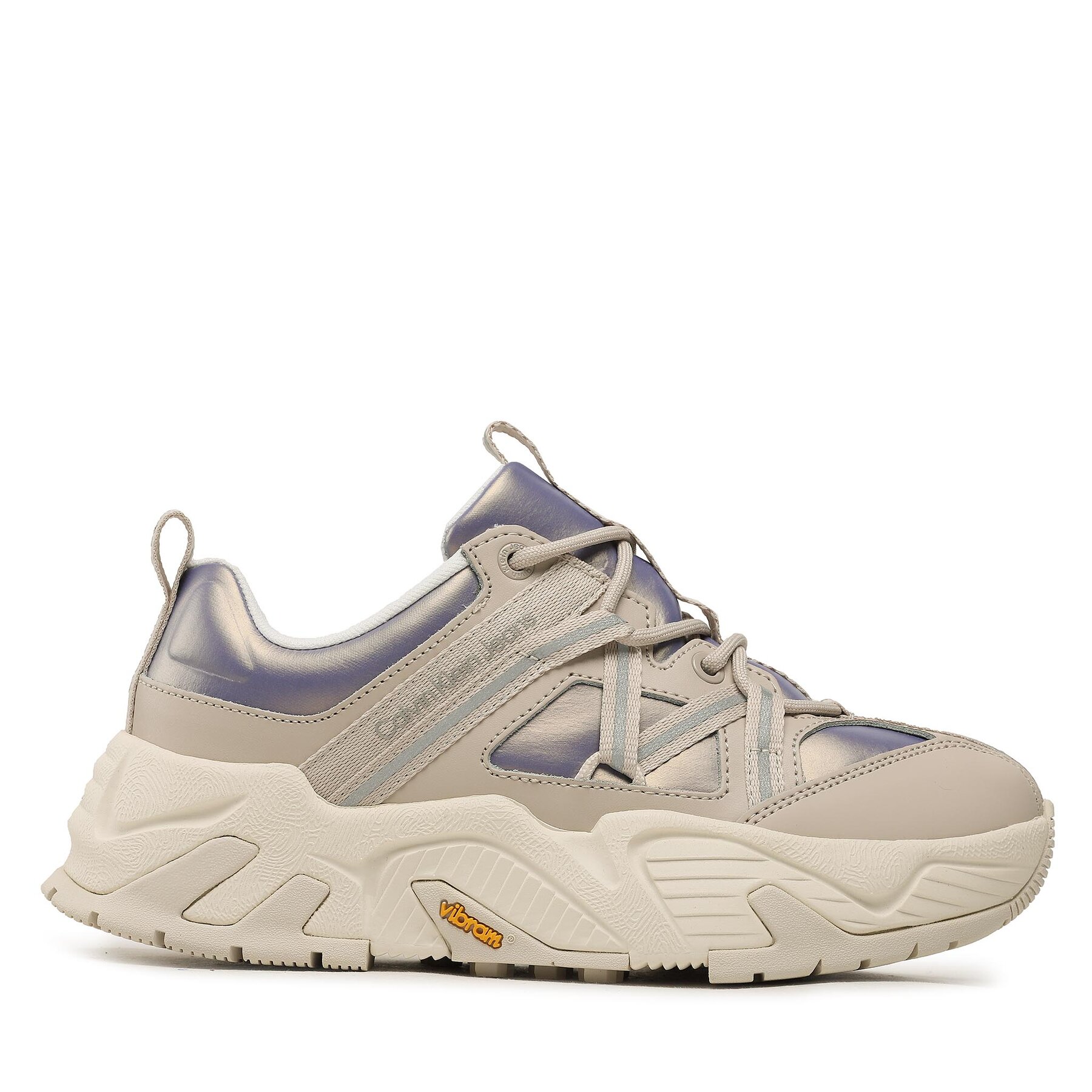 Sneakers Calvin Klein Jeans Chunky Run Vibram Lace Refl Wn YW0YW01062 Beige von Calvin Klein Jeans