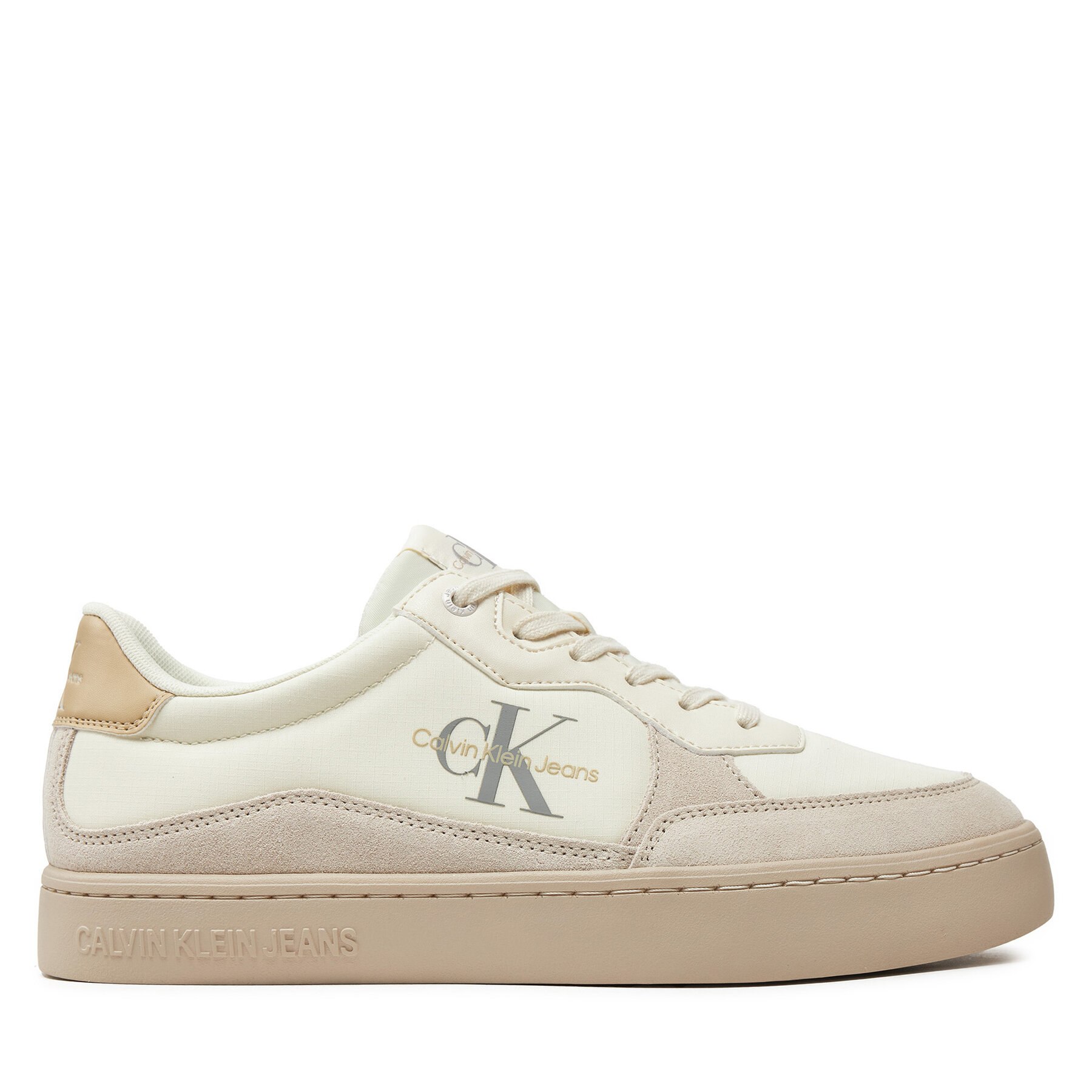 Sneakers Calvin Klein Jeans Classic Cupsole Low Mix Mtl YM0YM01033 Écru von Calvin Klein Jeans