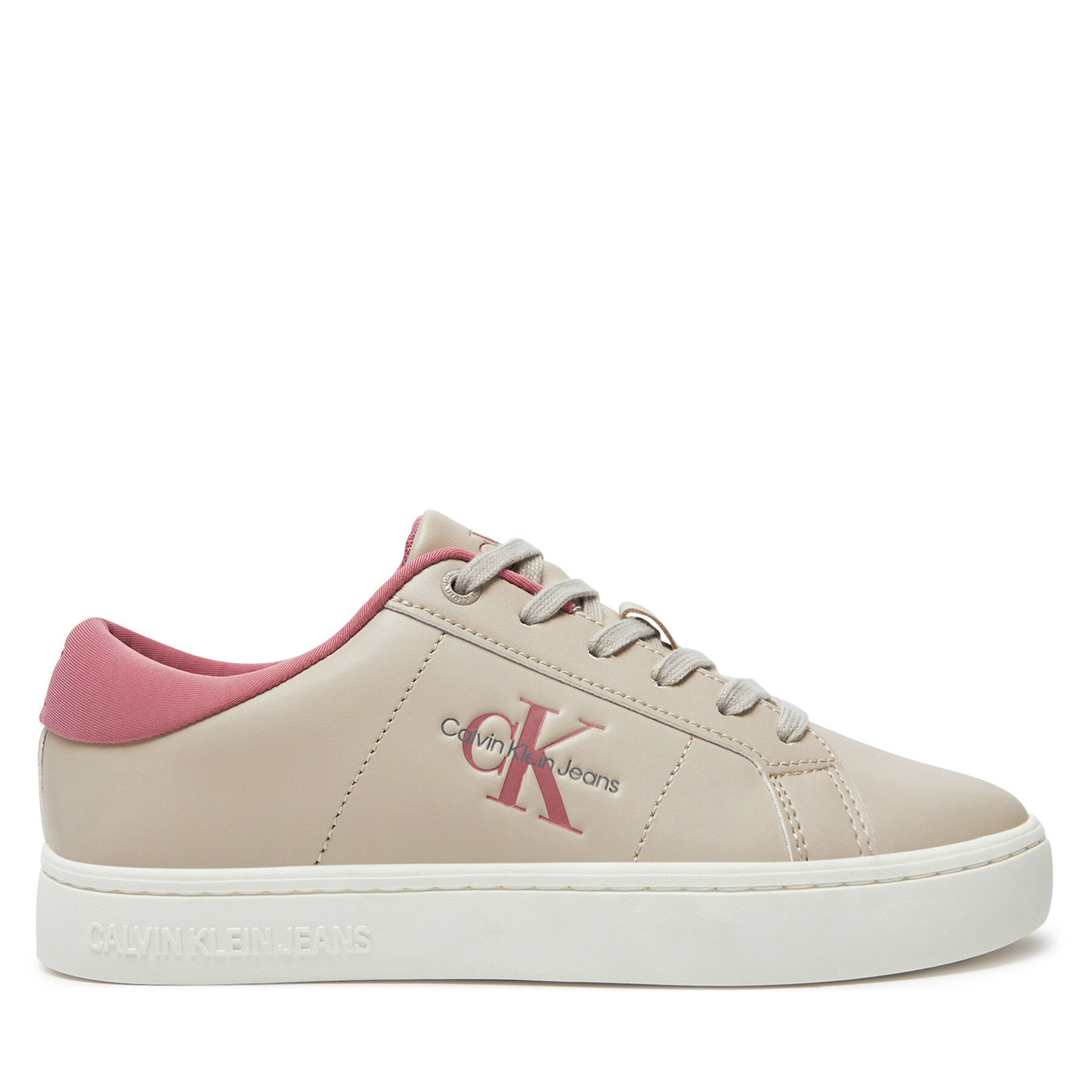 Sneakers Calvin Klein Jeans Classic Cupsole Lowlaceup Lth Wn YW0YW01444 Beige von Calvin Klein Jeans