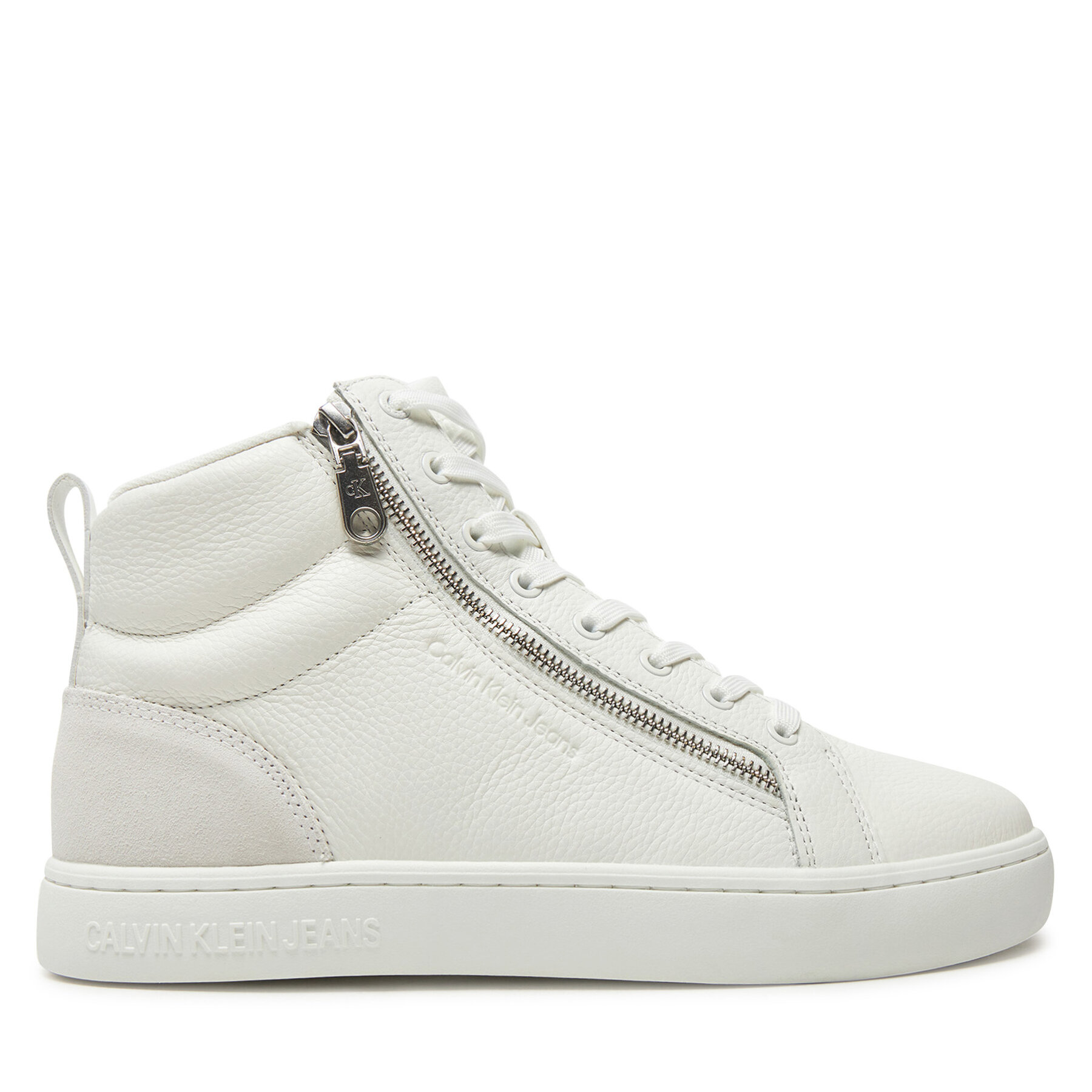 Sneakers Calvin Klein Jeans Classic Cupsole Zip Mid In YM0YM01156 Weiß von Calvin Klein Jeans