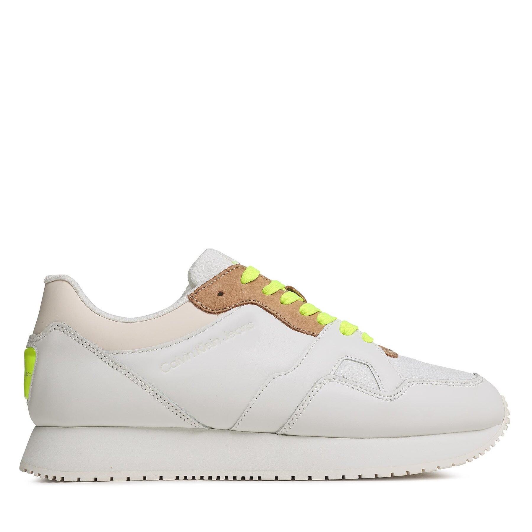 Sneakers Calvin Klein Jeans Retro Runner Fluo Contrast YM0YM00619 Weiß von Calvin Klein Jeans