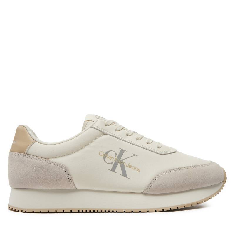 Sneakers Calvin Klein Jeans Retro Runner Low Mix Mtl YM0YM01032 Écru von Calvin Klein Jeans