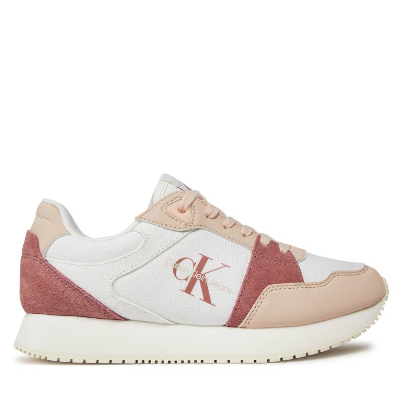 Sneakers Calvin Klein Jeans Runner Low Lace Mix Ml Btw YW0YW01436 Weiß von Calvin Klein Jeans