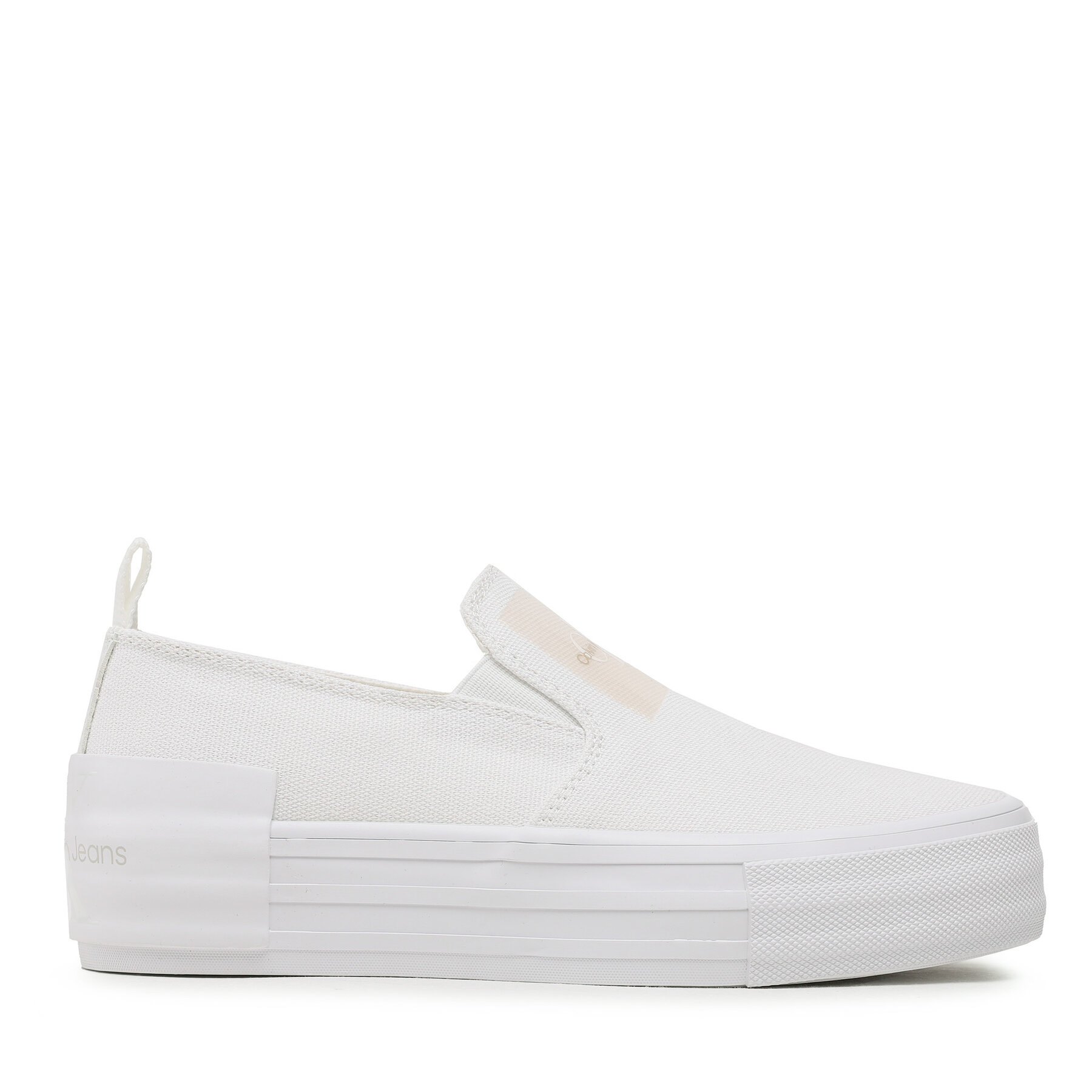 Sneakers aus Stoff Calvin Klein Jeans Bold Vulc Flatf Slipon Wn YW0YW01040 Weiß von Calvin Klein Jeans