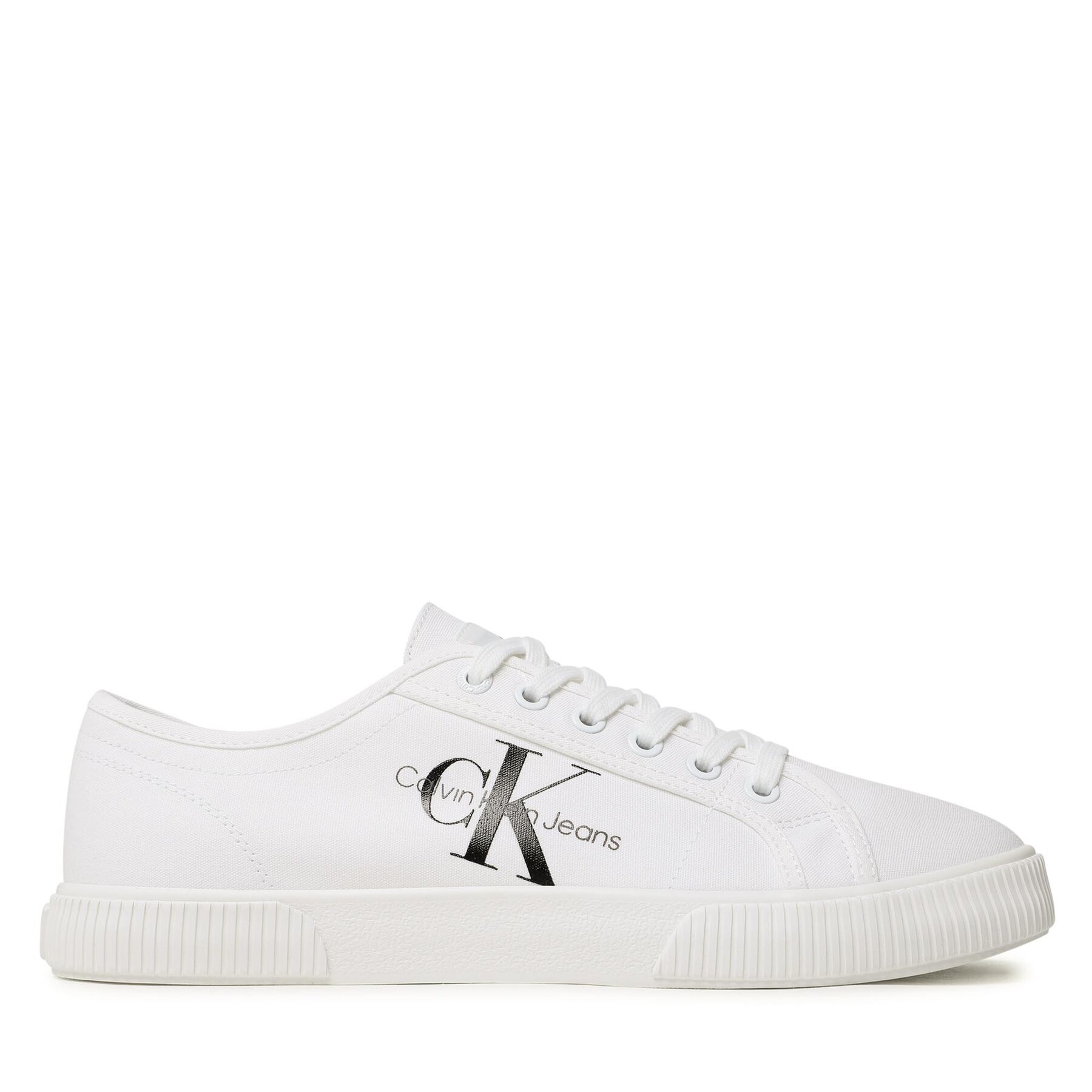 Sneakers aus Stoff Calvin Klein Jeans Essential Vulcanized 1 YM0YM00306 Weiß von Calvin Klein Jeans