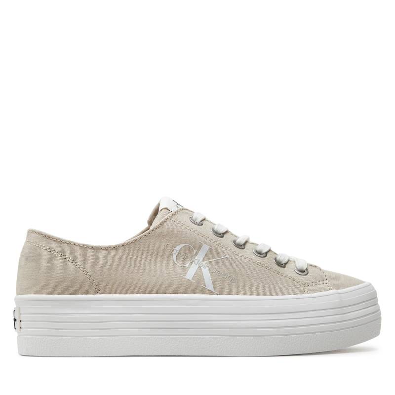 Sneakers aus Stoff Calvin Klein Jeans Vulc Flatform Essential Mono YW0YW01030 Beige von Calvin Klein Jeans