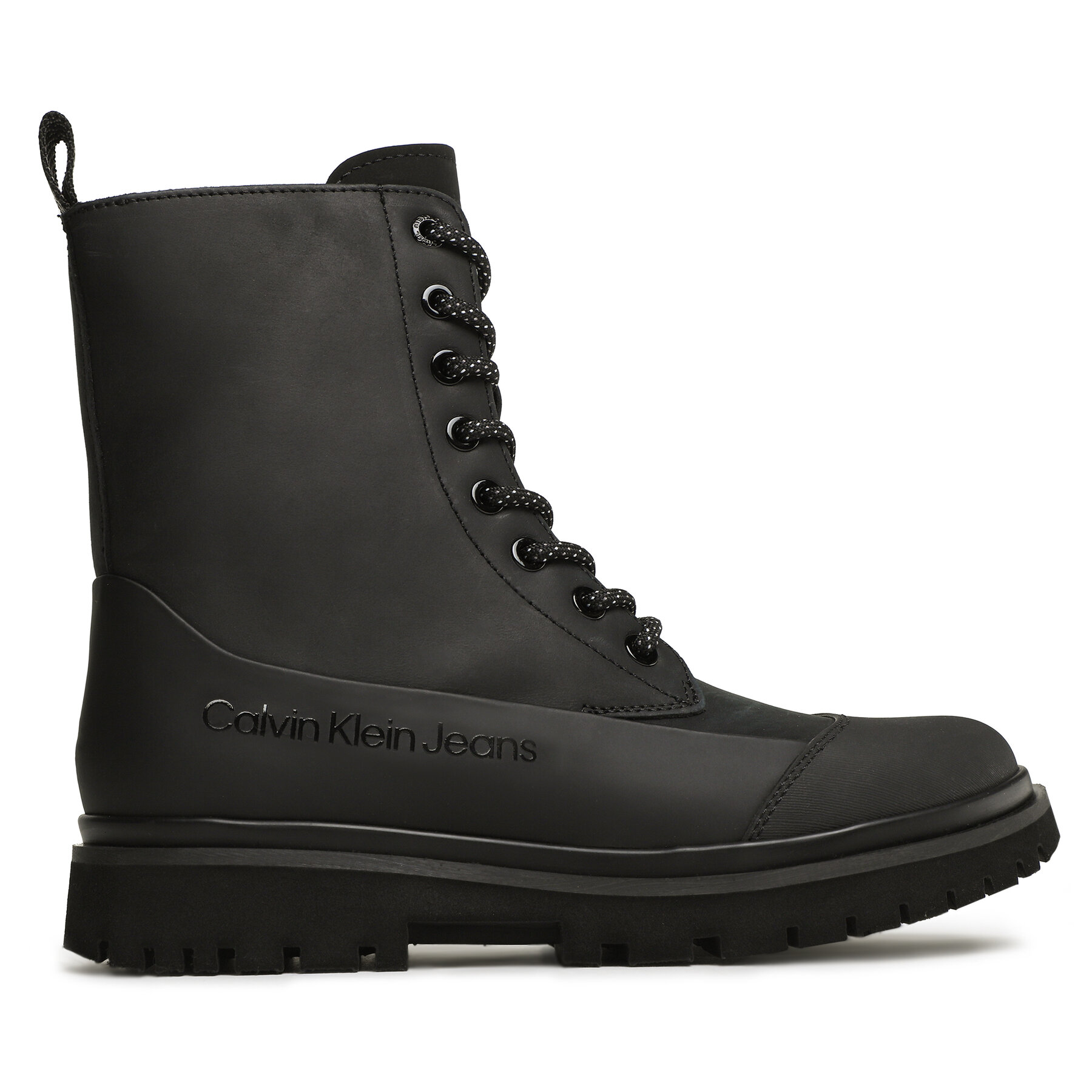 Stiefeletten Calvin Klein Jeans Chunky Combat Laceup Boot Rub YW0YW01066 Schwarz von Calvin Klein Jeans