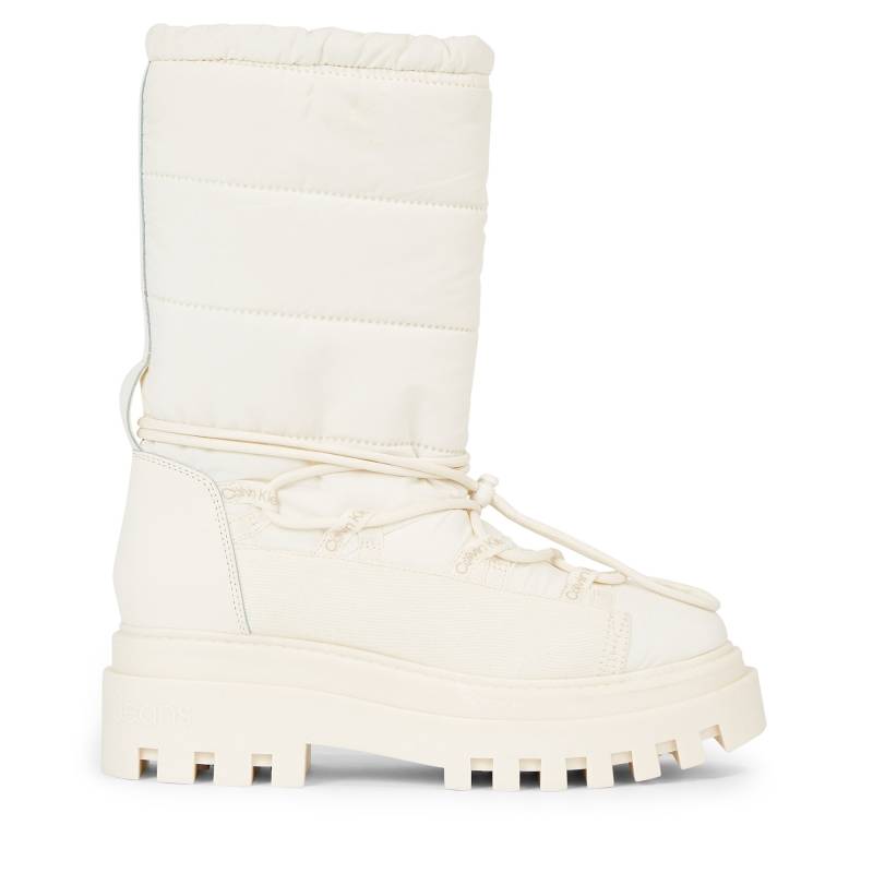 Schneeschuhe Calvin Klein Jeans Flatform Snow Boot Nylon Wn YW0YW01146 Weiß von Calvin Klein Jeans