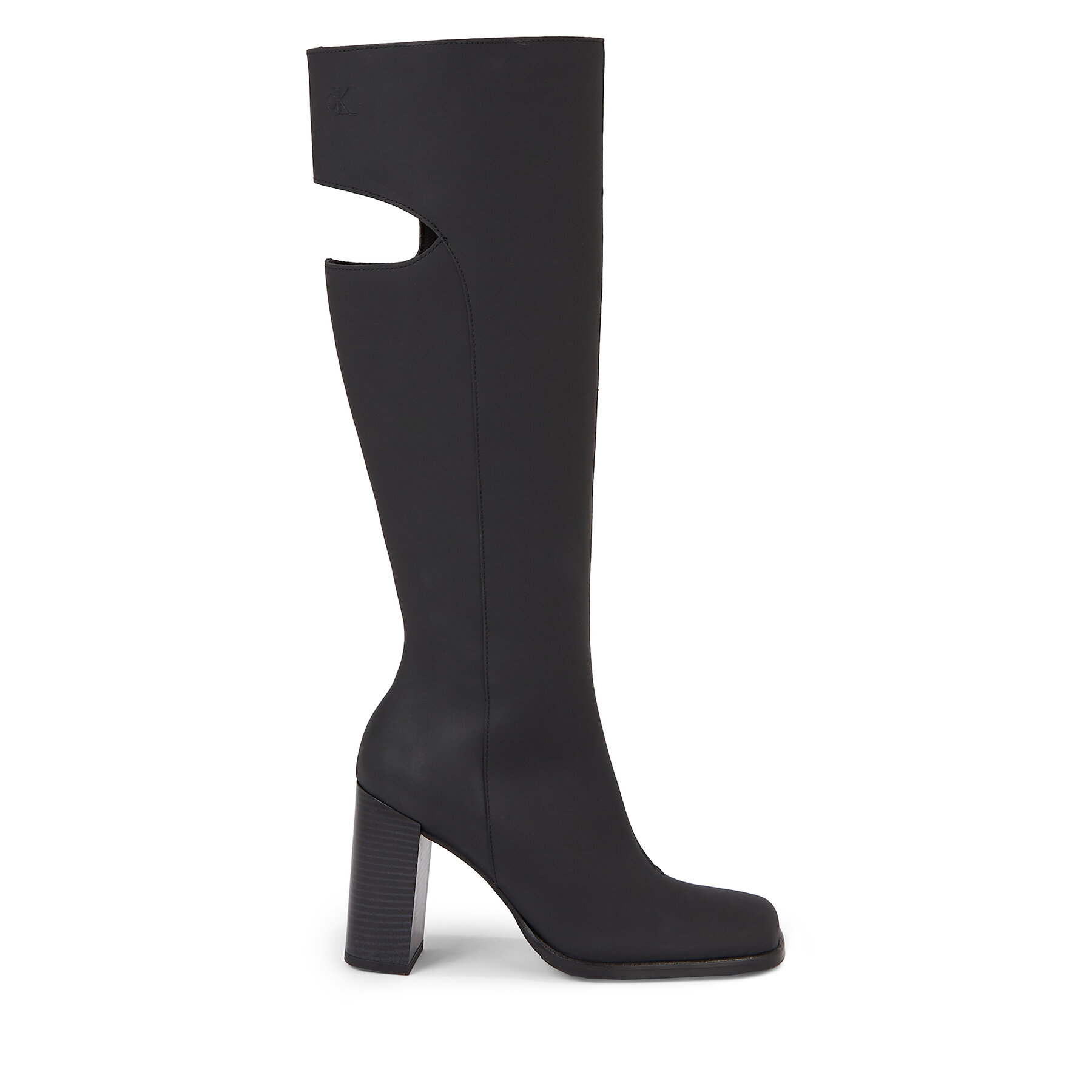 Stiefel Calvin Klein Jeans Long Heel Zip Boot Cut Out Edgy YW0YW01253 Schwarz von Calvin Klein Jeans