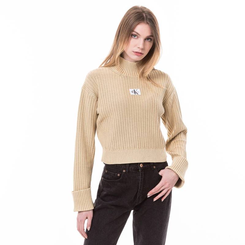 Calvin Klein Jeans - Sweatshirt, für Damen, Beige, Größe S von Calvin Klein Jeans