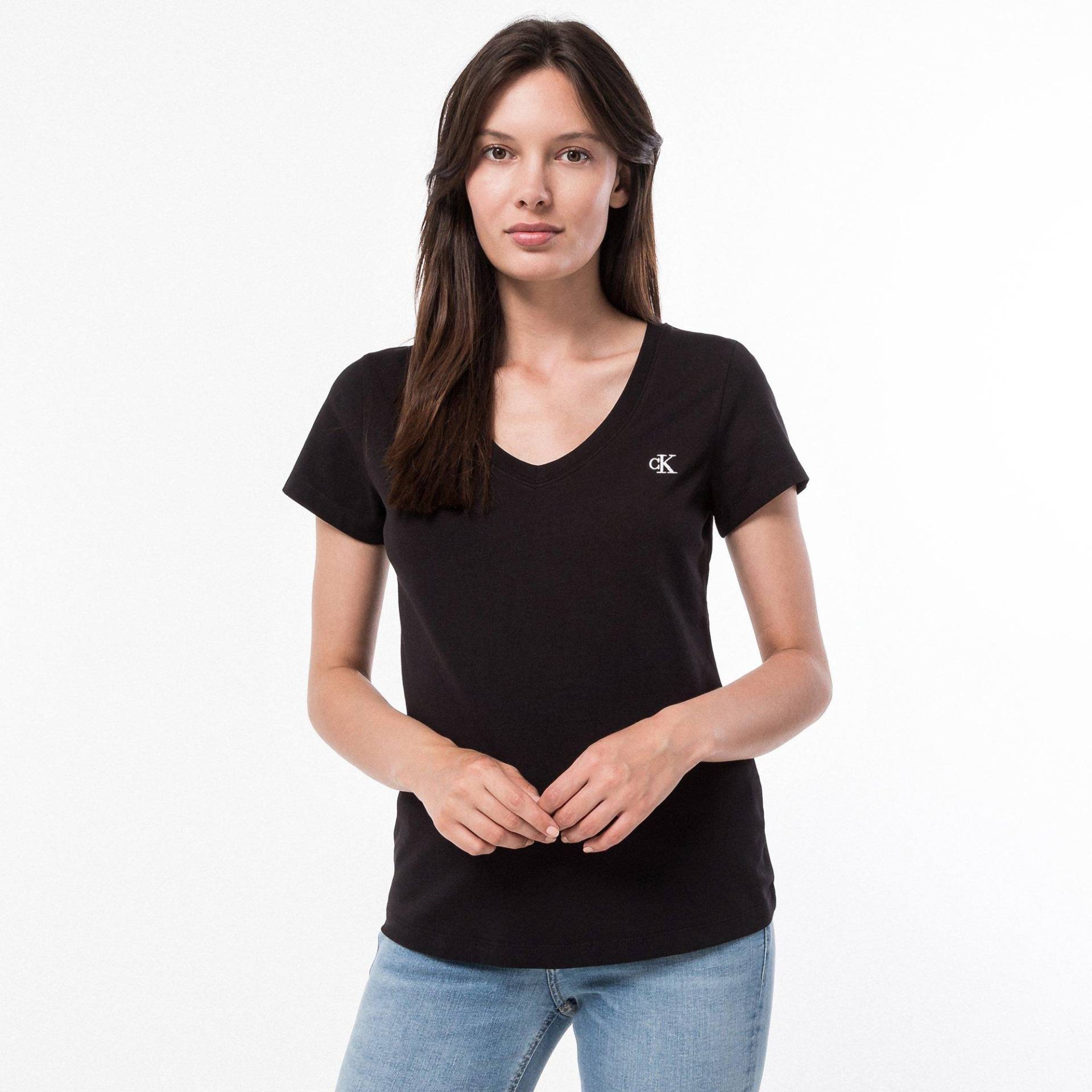 Calvin Klein Jeans - T-Shirt, kurzarm, für Damen, Black, Größe XS von Calvin Klein Jeans