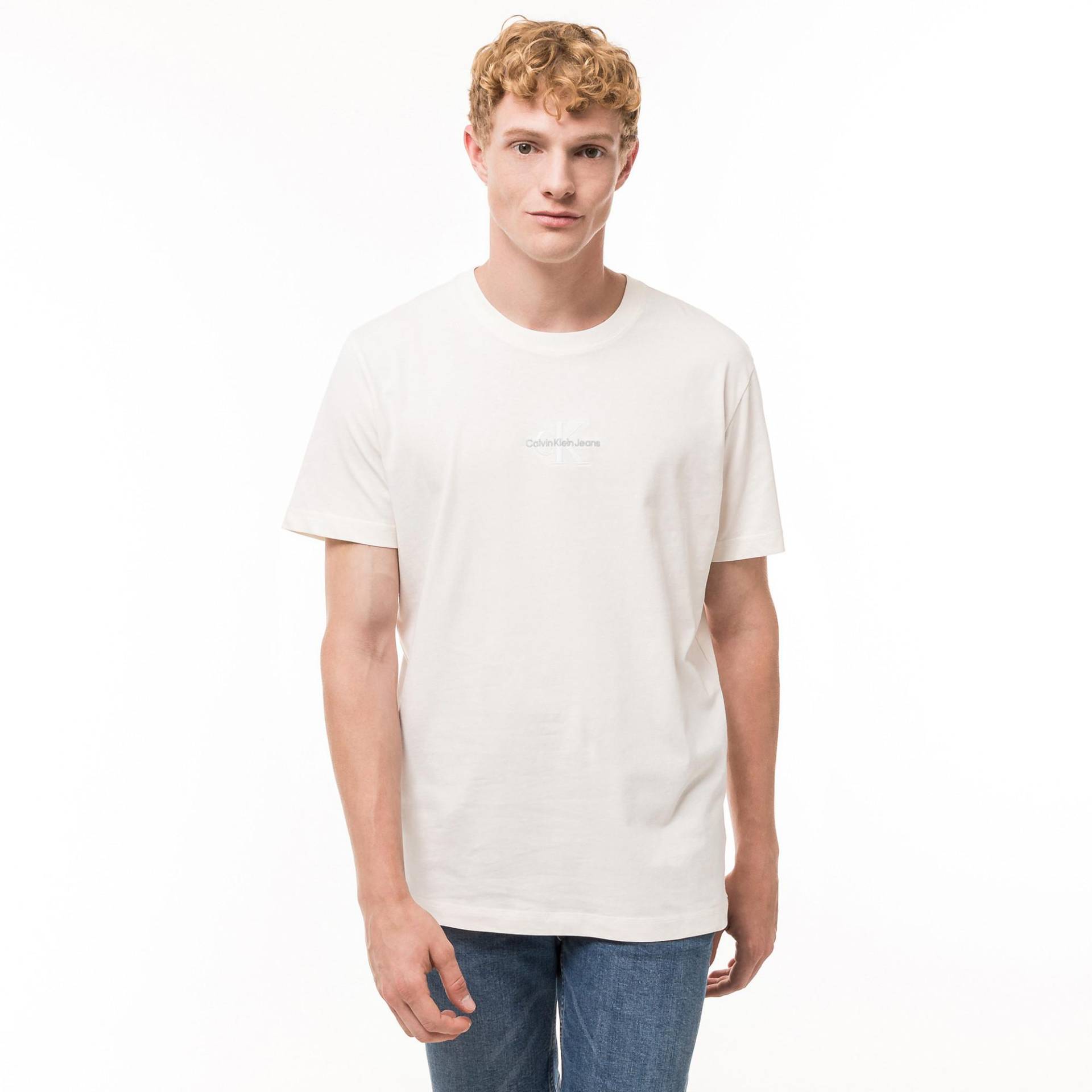 T-shirt Herren Ecru L von Calvin Klein Jeans