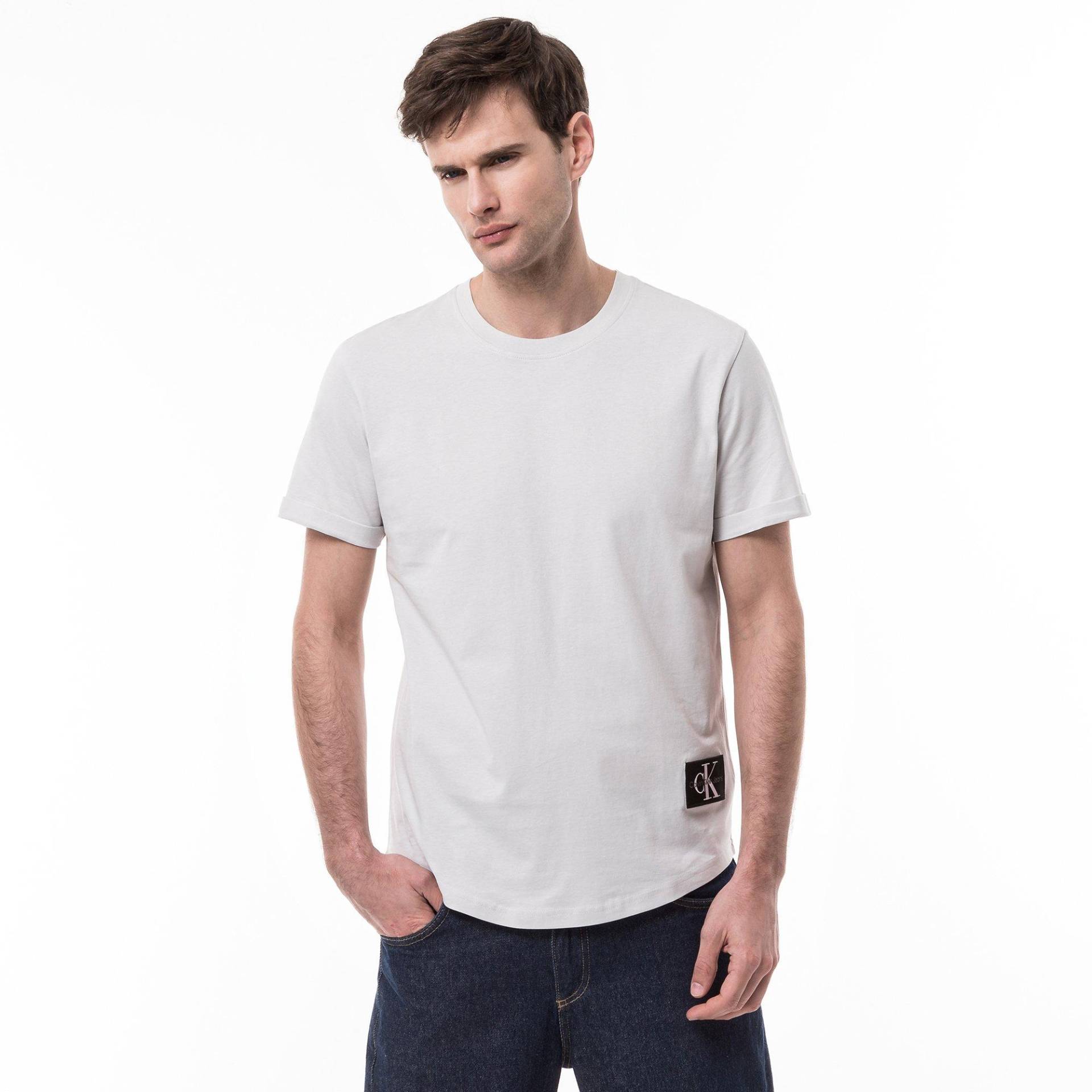 T-shirt Herren Hellgrau L von Calvin Klein Jeans