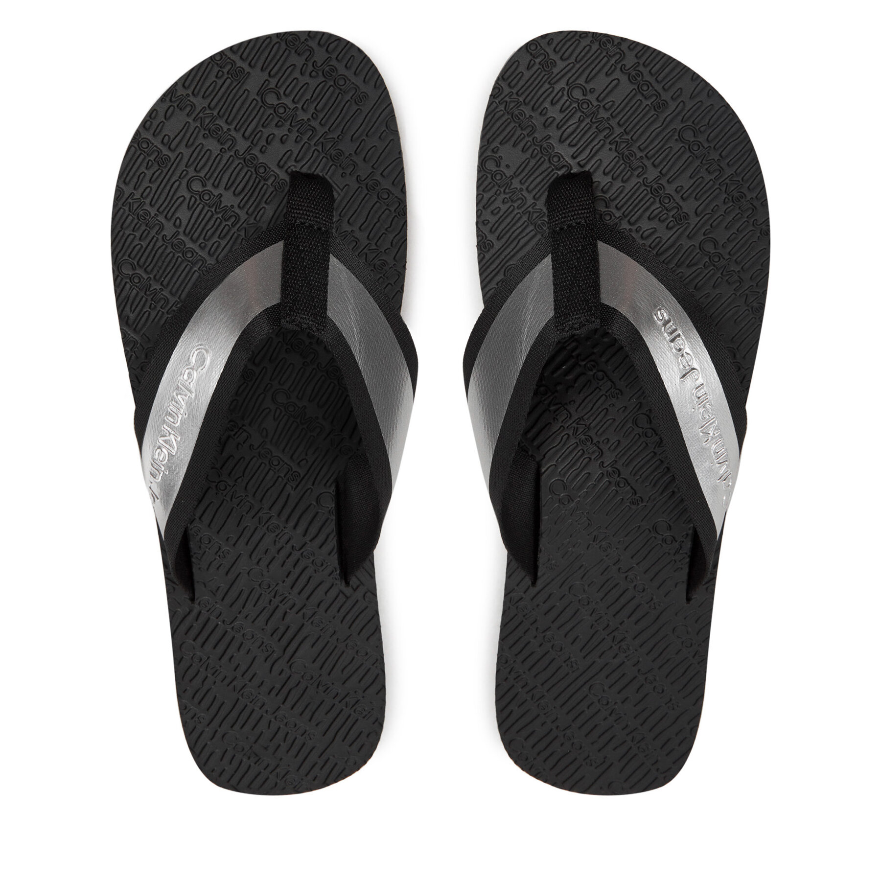 Zehentrenner Calvin Klein Jeans Beach Sandal In Met YM0YM00950 Schwarz von Calvin Klein Jeans