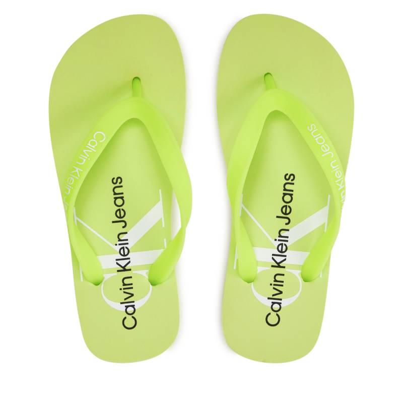 Zehentrenner Calvin Klein Jeans Beach Sandal Monologo Tpu YW0YW01246 Grün von Calvin Klein Jeans