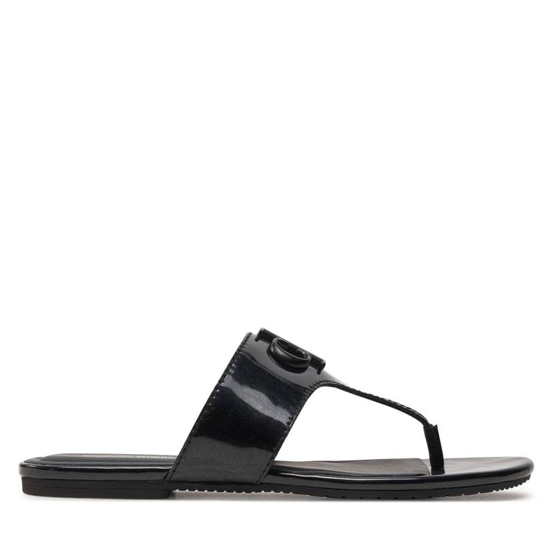 Zehentrenner Calvin Klein Jeans Flat Sandal Slide Toepost Mg Met YW0YW01342 Schwarz von Calvin Klein Jeans