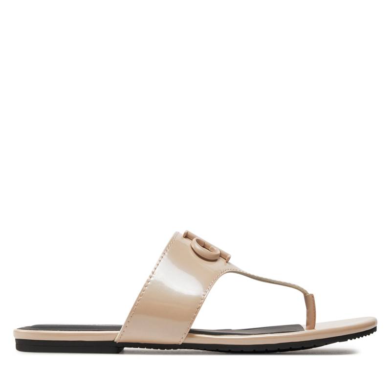 Zehentrenner Calvin Klein Jeans Flat Sandal Slide Toepost Mg Met YW0YW01342 Rosa von Calvin Klein Jeans