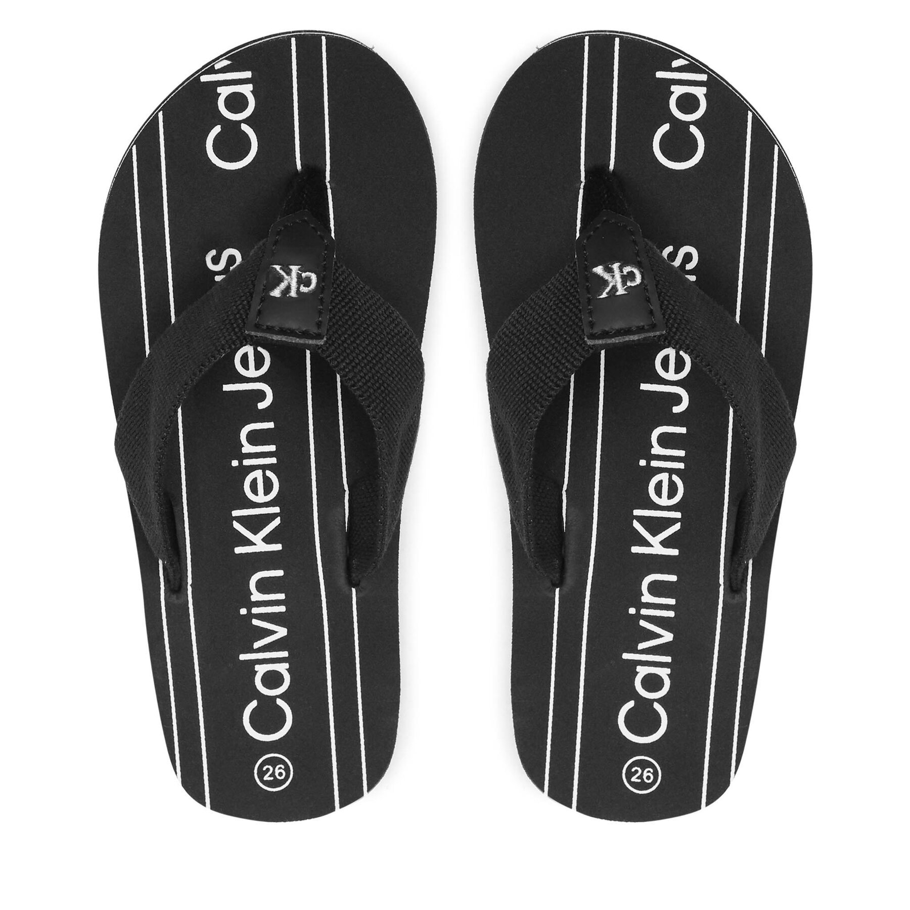 Zehentrenner Calvin Klein Jeans Logo Flip Flop V3X8-80624-0058 M Schwarz von Calvin Klein Jeans