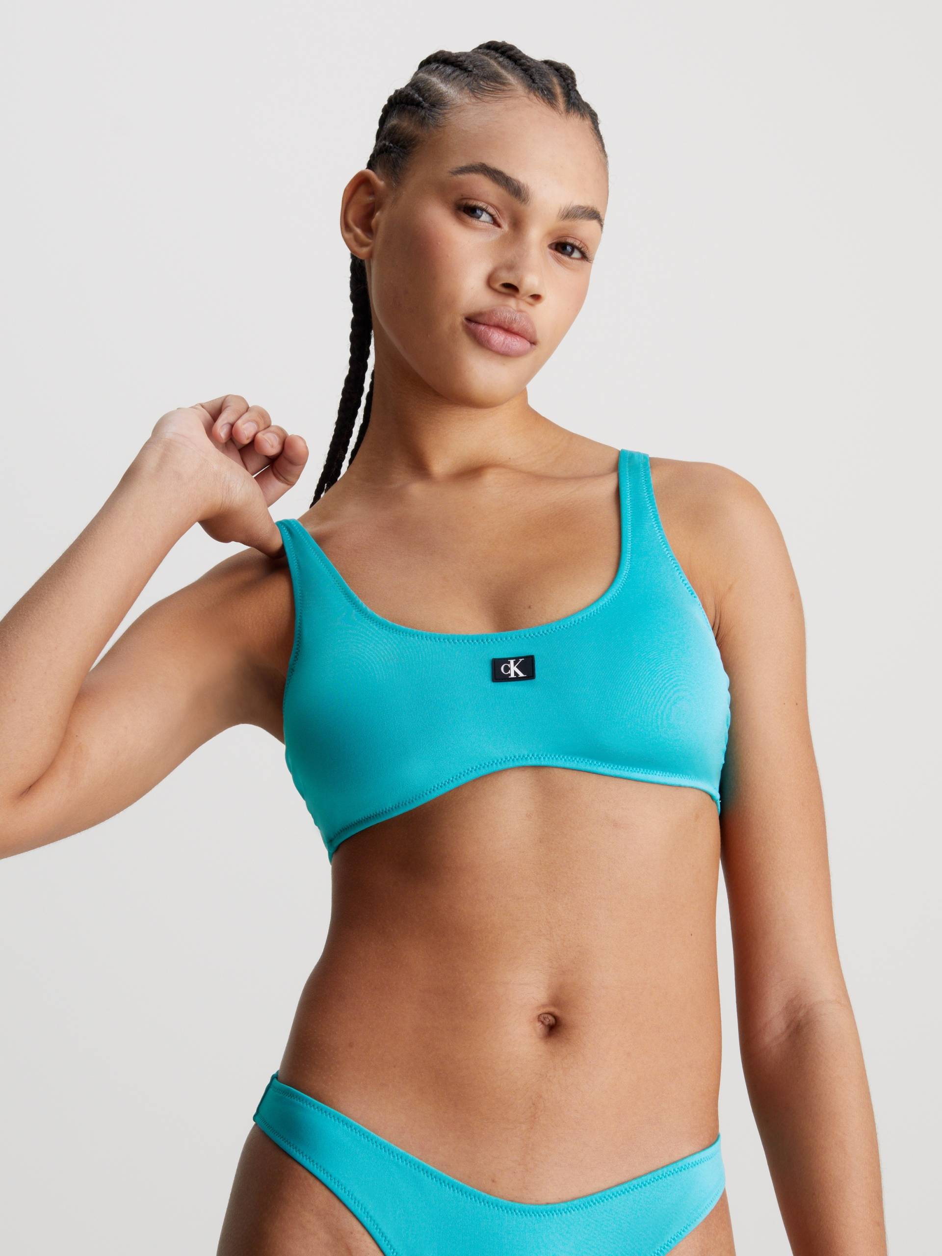 Calvin Klein Swimwear Bandeau-Bikini-Top »BRALETTE-RP«, mit Logodruck auf der Brust von Calvin Klein Swimwear