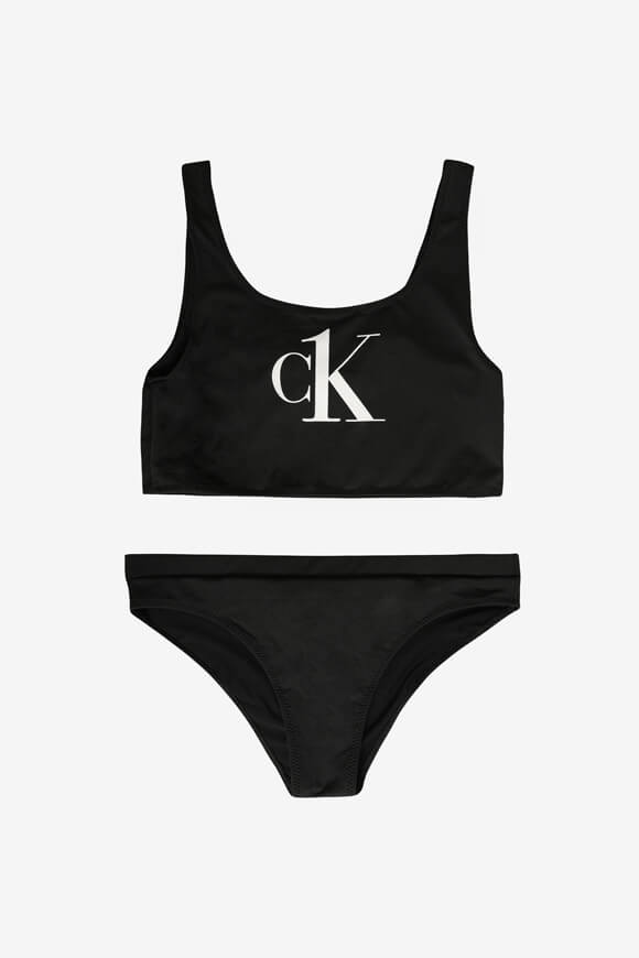 Calvin Klein Swimwear Bikini | Schwarz + Weiss | Mädchen  | 10-12 von Calvin Klein Swimwear