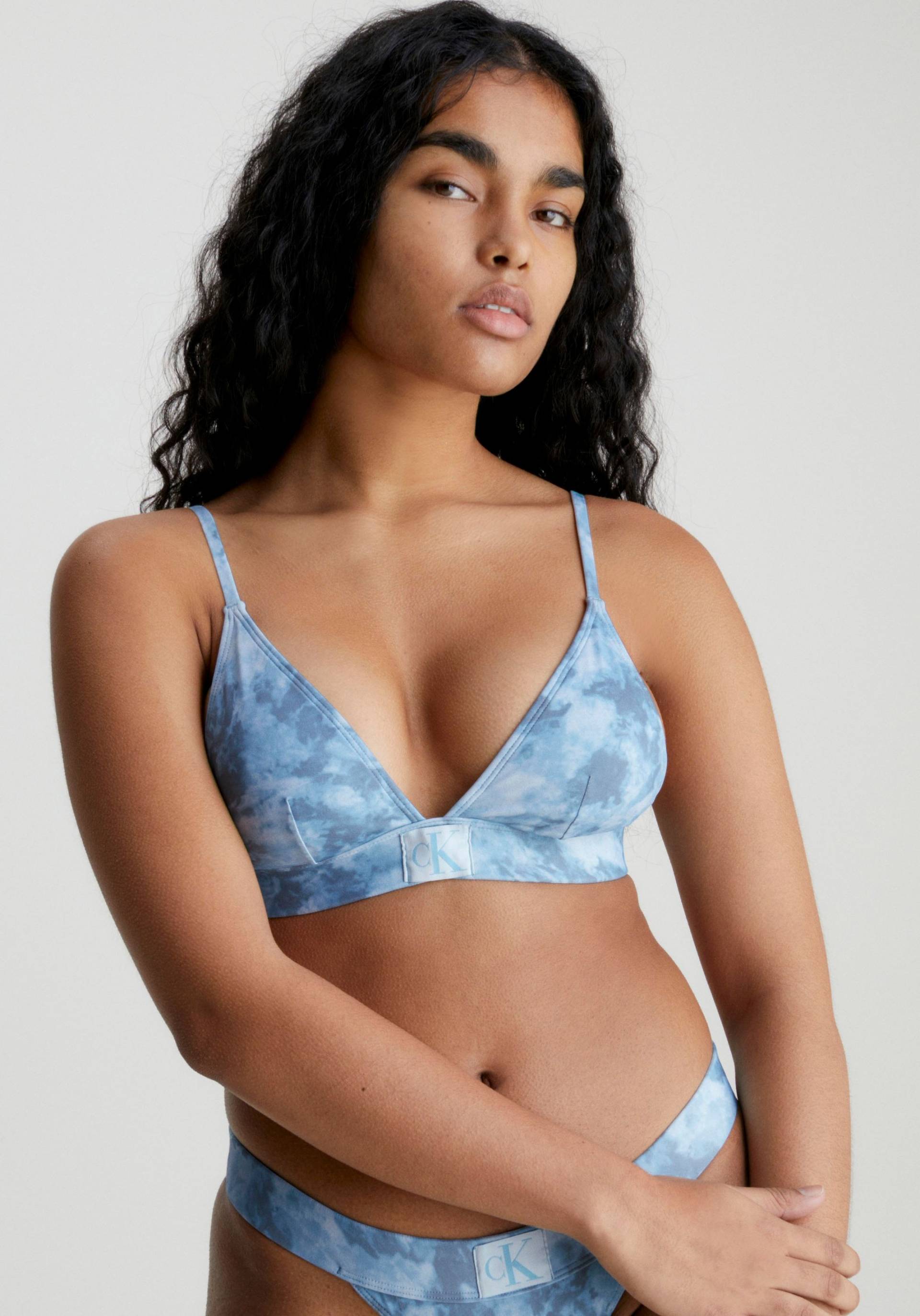 Calvin Klein Swimwear Triangel-Bikini-Top »FIXED TRIANGLE-RP-PRINT«, mit Calvin Klein Markenlabel von Calvin Klein Swimwear