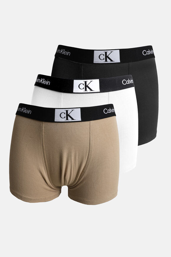 Calvin Klein Underwear Dreierpack Boxershorts | Travertine + Classic White + Black | Jungen  | 10-12 von Calvin Klein Underwear